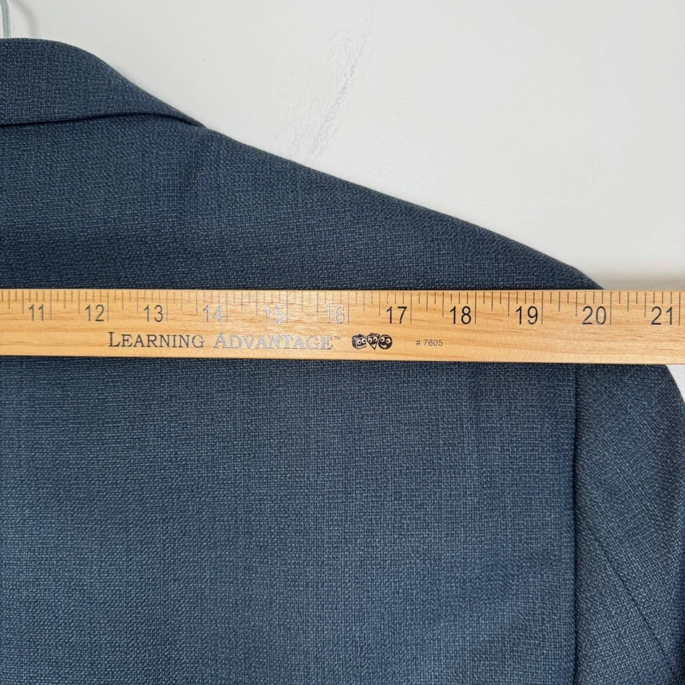 Lauren‎ Ralph Lauren Mens 42R Blue Textured Two Button Blazer Sport Coat Jacket